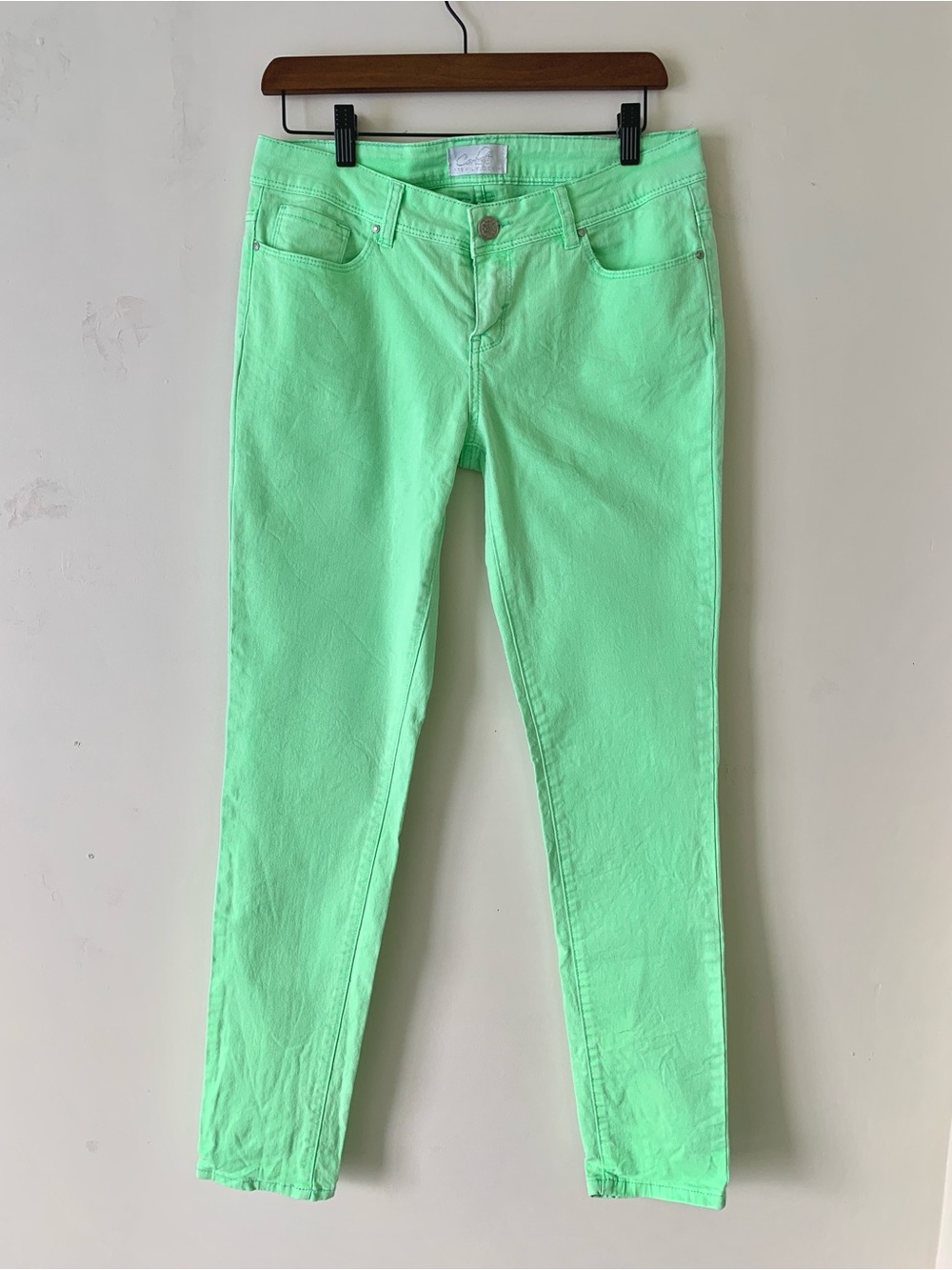 CARLETTI Vintage Low-Rise Neon Cotton Skinny Jeans